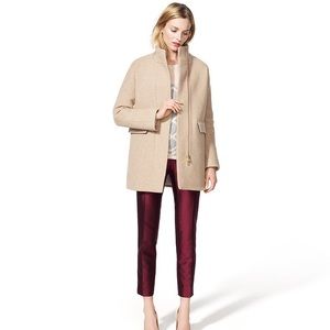 Jcrew Stadium Cocoon Coat in Camel Italian Wool